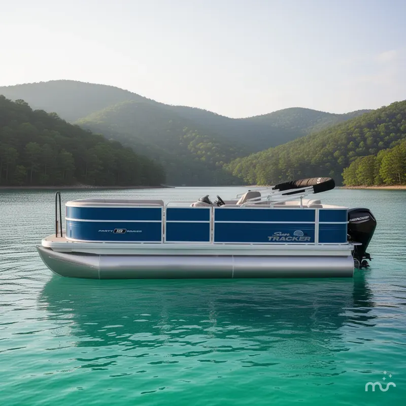 Slide: The Image of Sun Tracker Party Barge 18 DLX 2026 - 2
