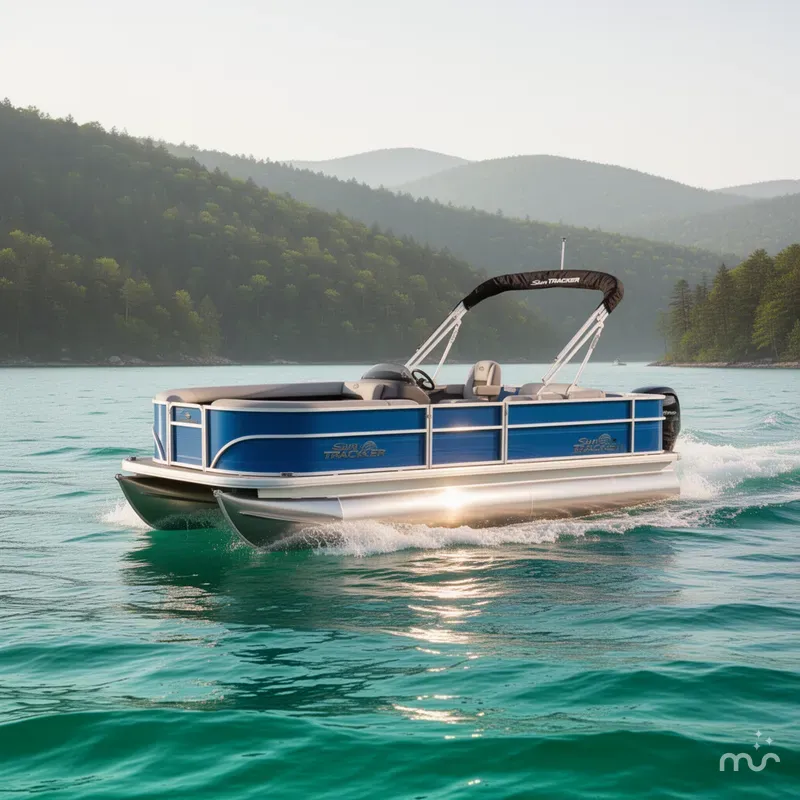 Slide: The Image of Sun Tracker Party Barge 18 DLX 2026 - 4