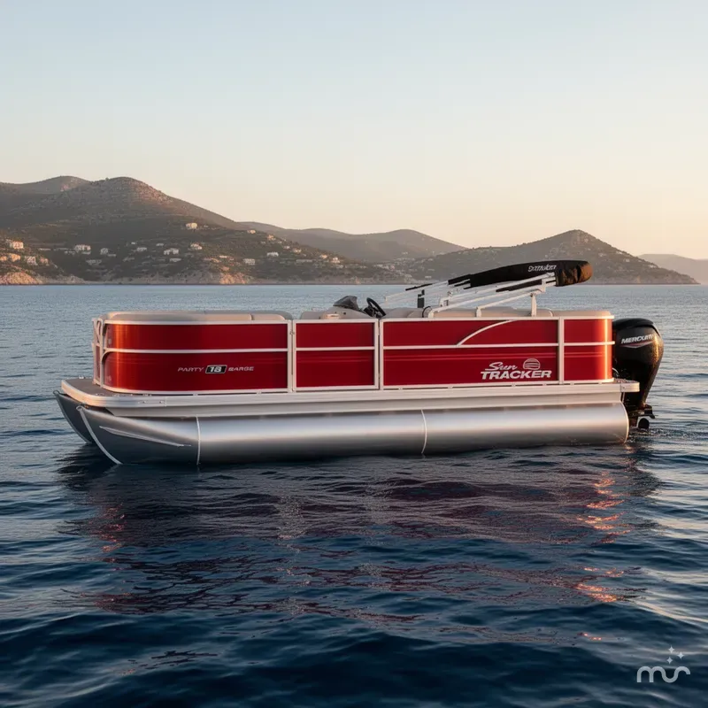 Slide: The Image of Sun Tracker Party Barge 18 DLX 2026 - 2