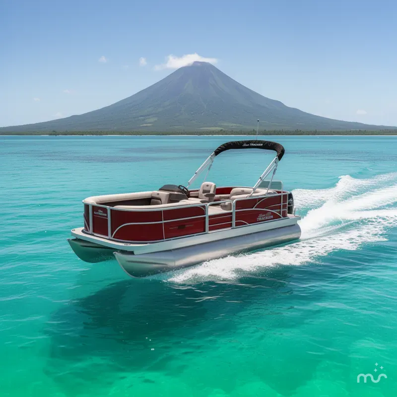 Slide: The Image of Sun Tracker Party Barge 18 DLX 2026 - 4