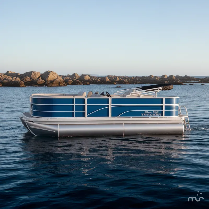 Slide: The Image of Sun Tracker Party Barge 18 DLX 2026 - 2