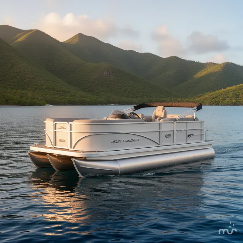 Slide: The Image of Sun Tracker Party Barge 16 DLX 2026 - 3