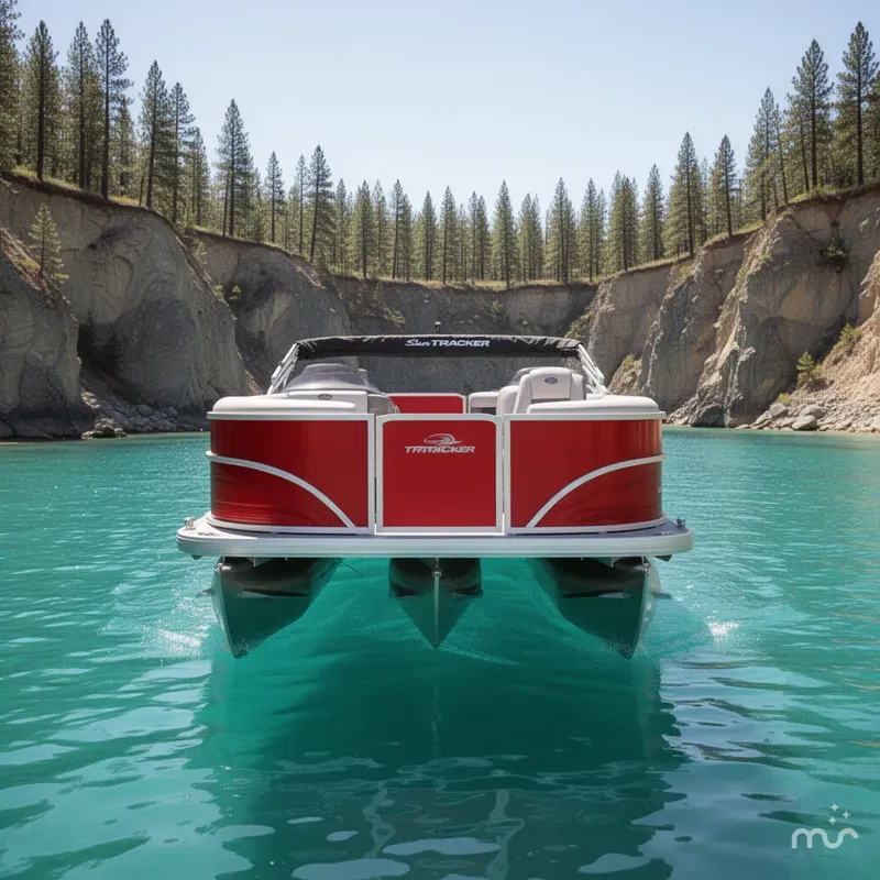 Slide: The Image of Sun Tracker Party Barge 18 DLX 2026 - 1
