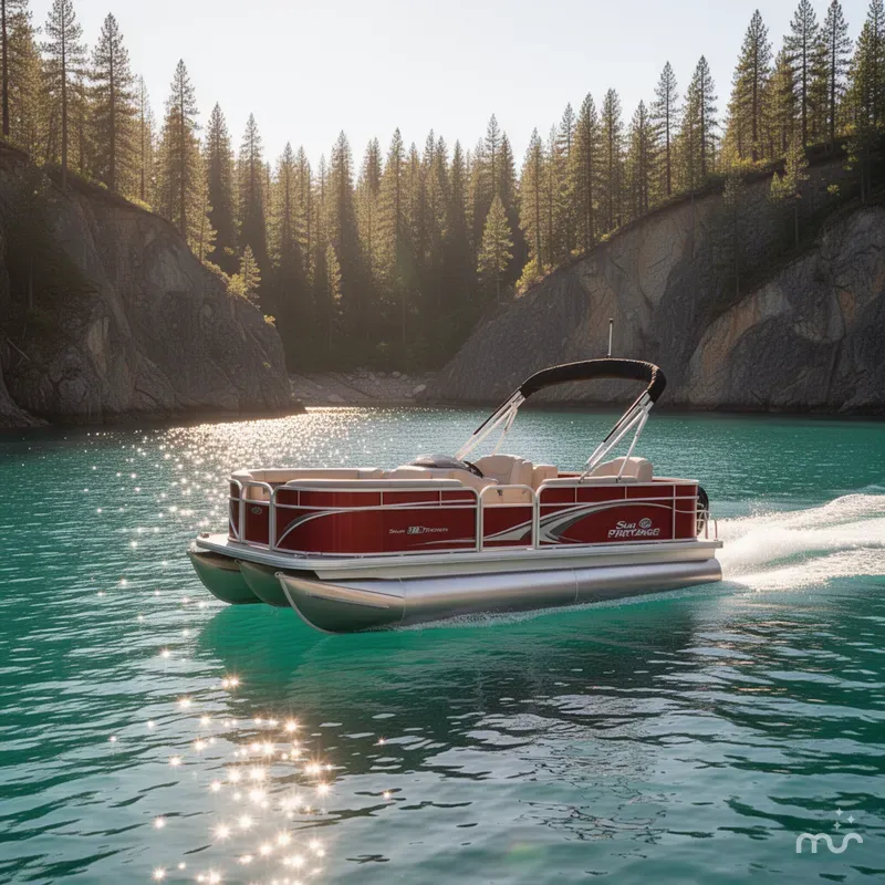 Slide: The Image of Sun Tracker Party Barge 18 DLX 2026 - 4