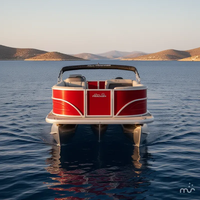 Slide: The Image of Sun Tracker Party Barge 16 DLX 2026 - 1
