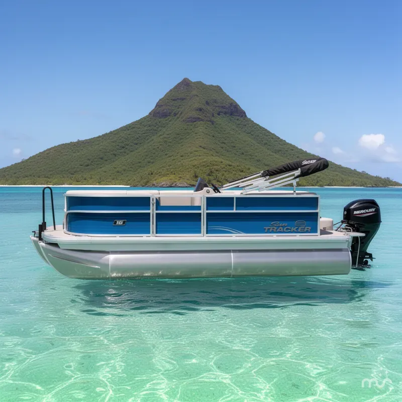 Slide: The Image of Sun Tracker Party Barge 16 DLX 2026 - 2