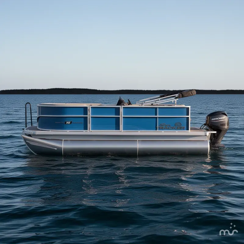 Slide: The Image of Sun Tracker Party Barge 16 DLX 2026 - 0