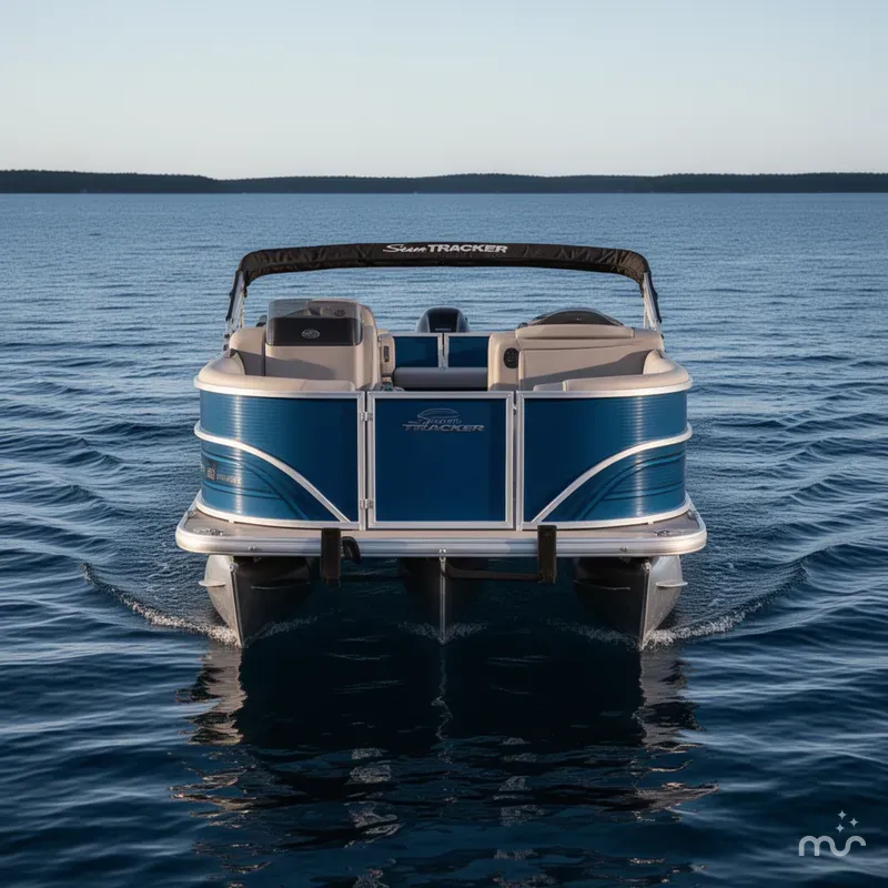 Slide: The Image of Sun Tracker Party Barge 16 DLX 2026 - 1