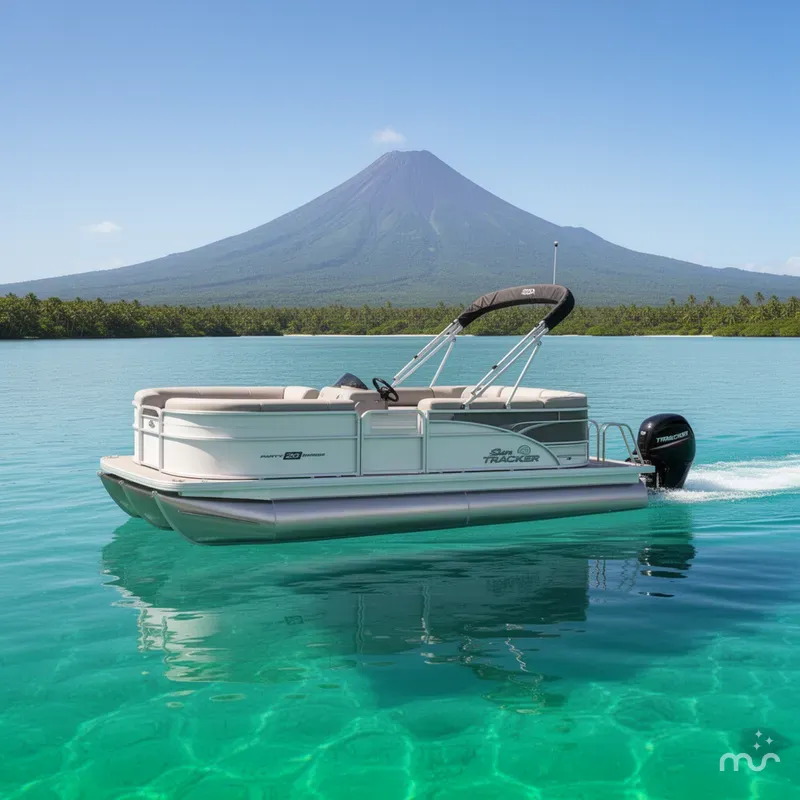 Slide: The Image of Sun Tracker Party Barge 20 DLX 2026 - 4