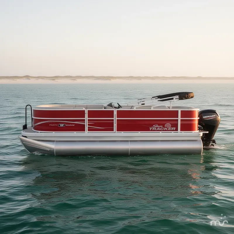 Slide: The Image of Sun Tracker Party Barge 18 DLX 2026 - 2