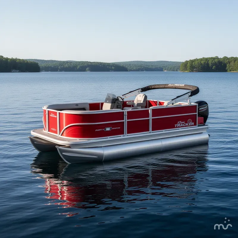 Slide: The Image of Sun Tracker Party Barge 16 DLX 2026 - 2