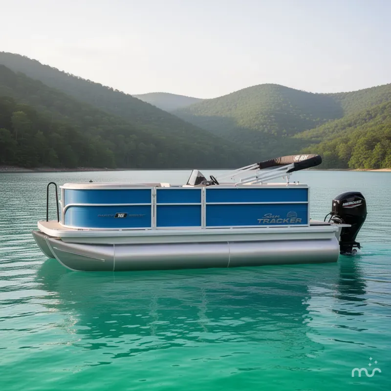 Slide: The Image of Sun Tracker Party Barge 16 DLX 2026 - 2