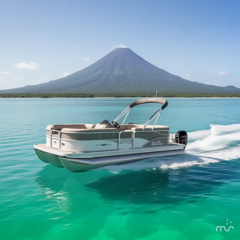 Slide: The Image of Sun Tracker Party Barge 20 DLX 2026 - 4