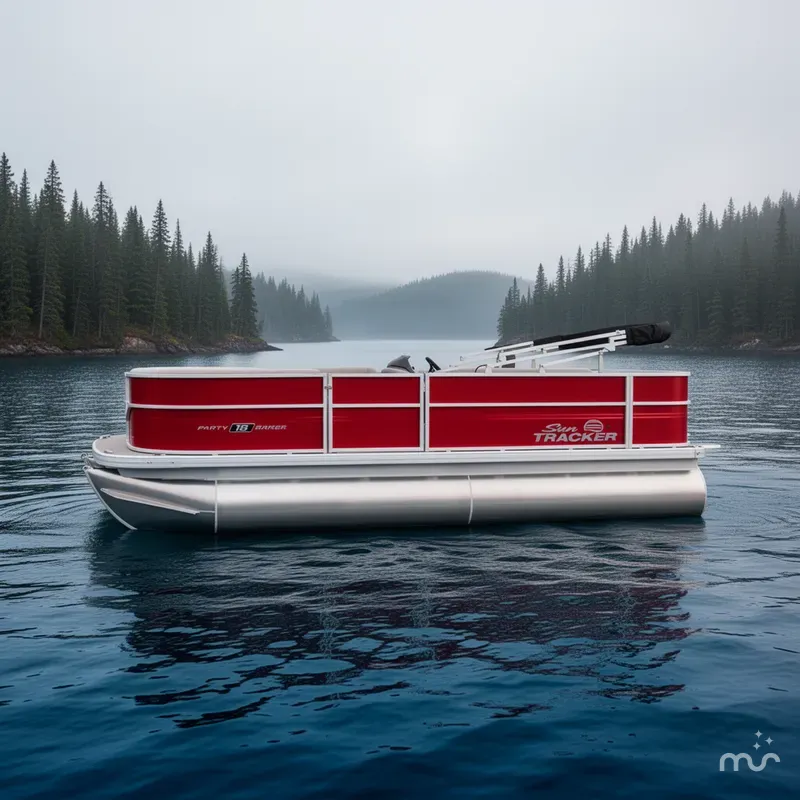 Slide: The Image of Sun Tracker Party Barge 18 DLX 2026 - 2