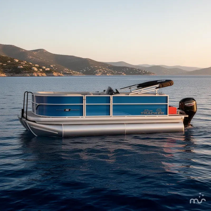 Slide: The Image of Sun Tracker Party Barge 16 DLX 2026 - 2