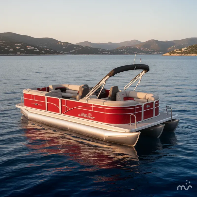 Slide: The Image of Sun Tracker Party Barge 22 DLX 2026 - 2