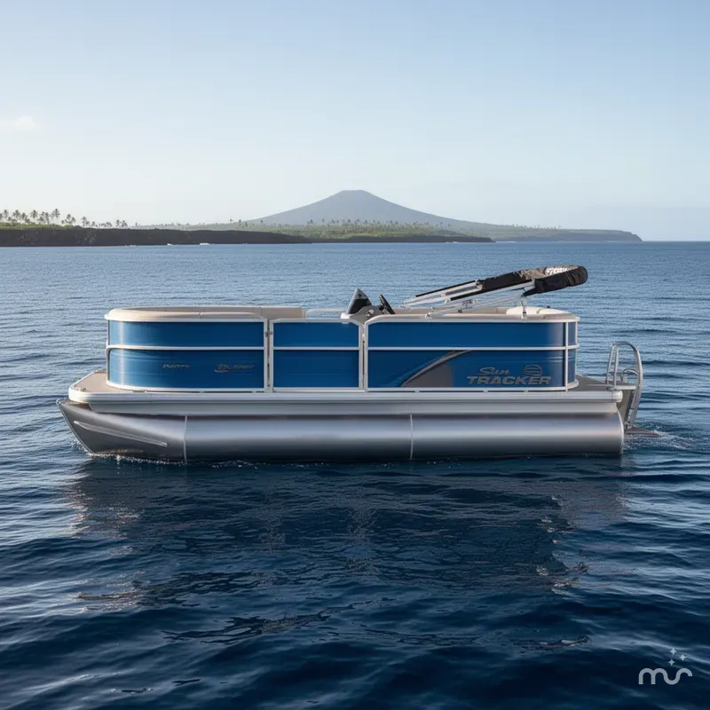 Slide: The Image of Sun Tracker Party Barge 16 DLX 2026 - 2