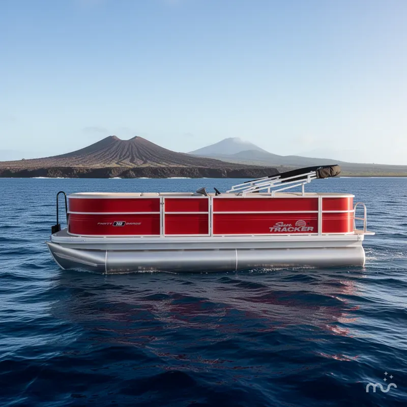 Slide: The Image of Sun Tracker Party Barge 18 DLX 2026 - 2