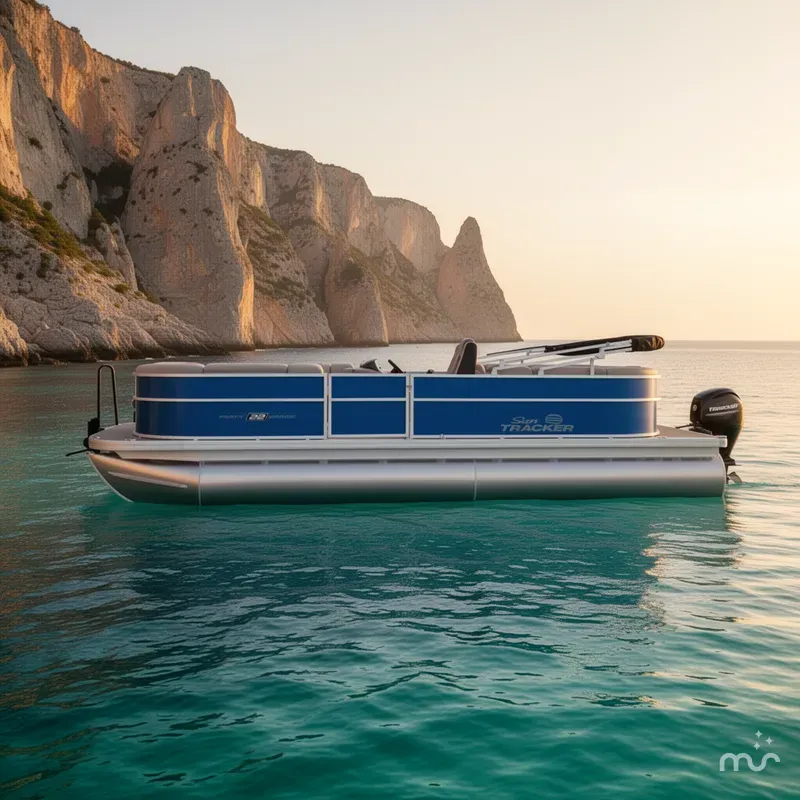 Slide: The Image of Sun Tracker Party Barge 22 DLX 2026 - 2