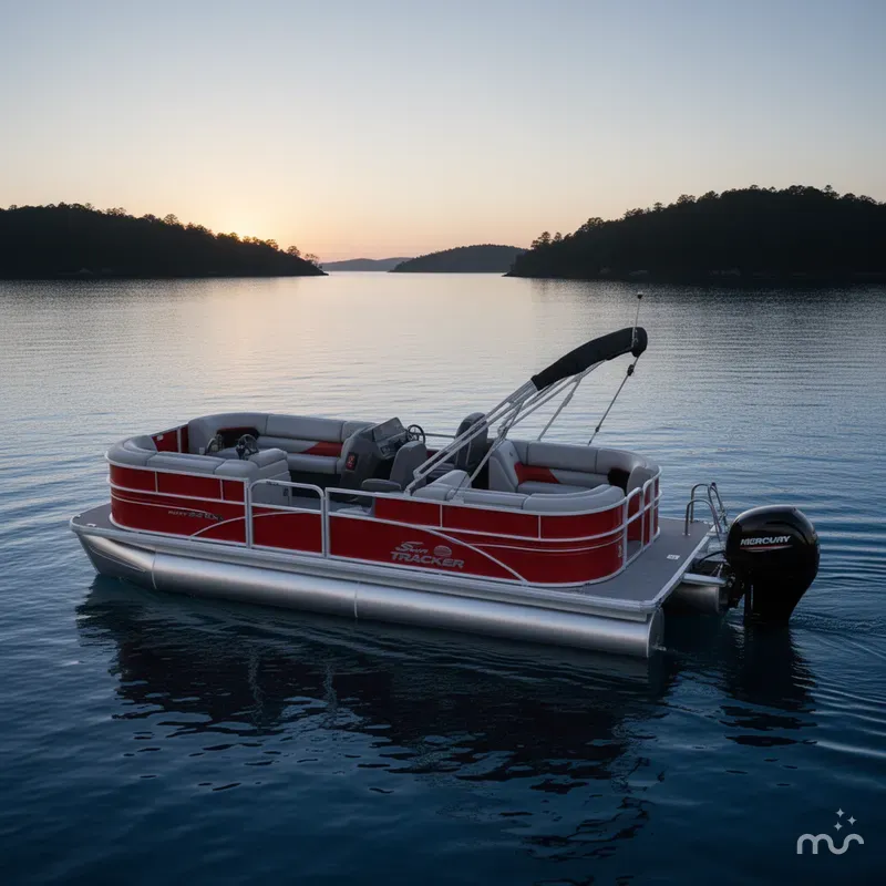 Slide: The Image of Sun Tracker Party Barge 22 DLX 2026 - 1
