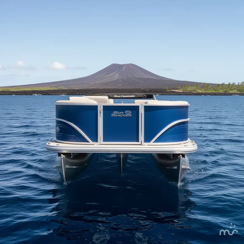 Slide: The Image of Sun Tracker Party Barge 18 DLX 2026 - 1