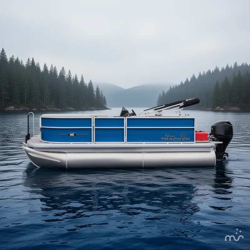 Slide: The Image of Sun Tracker Party Barge 16 DLX 2026 - 2