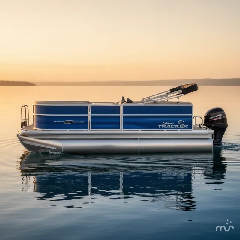 Slide: The Image of Sun Tracker Party Barge 16 DLX 2026 - 2