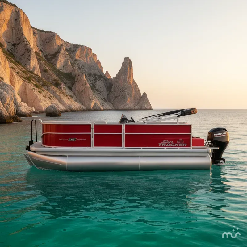 Slide: The Image of Sun Tracker Party Barge 16 DLX 2026 - 2