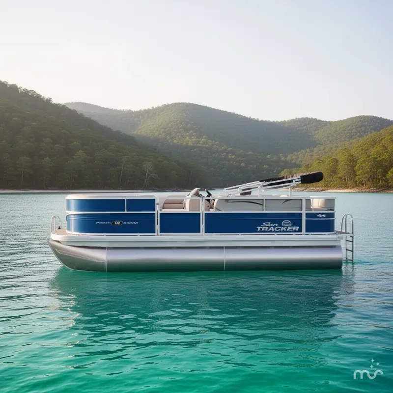 Slide: The Image of Sun Tracker Party Barge 18 DLX 2026 - 2