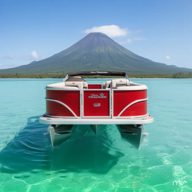 Slide: The Image of Sun Tracker Party Barge 18 DLX 2026 - 1