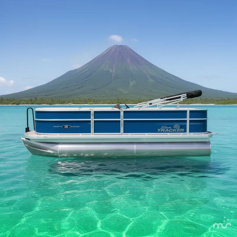 Slide: The Image of Sun Tracker Party Barge 18 DLX 2026 - 2