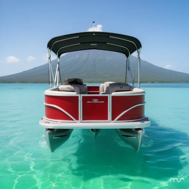 Slide: The Image of Sun Tracker Party Barge 18 DLX 2026 - 3