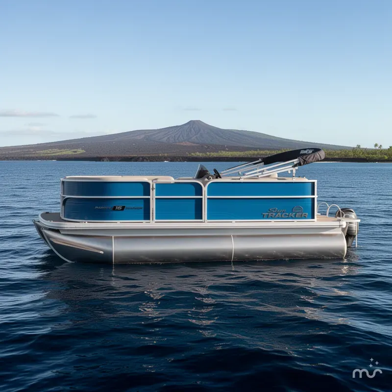 Slide: The Image of Sun Tracker Party Barge 16 DLX 2026 - 2