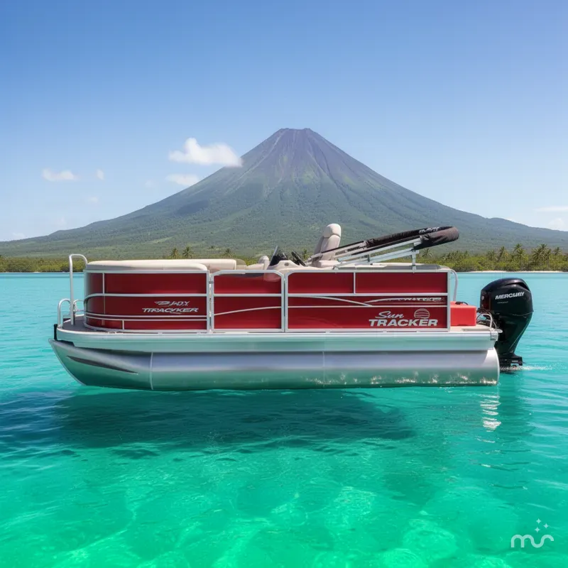 Slide: The Image of Sun Tracker Party Barge 16 DLX 2026 - 2