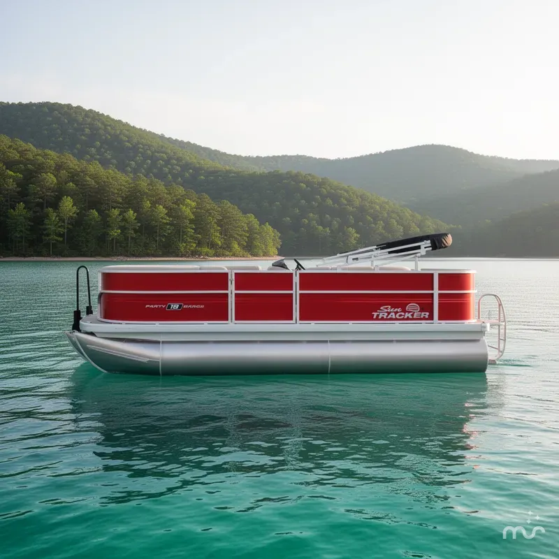 Slide: The Image of Sun Tracker Party Barge 18 DLX 2026 - 2