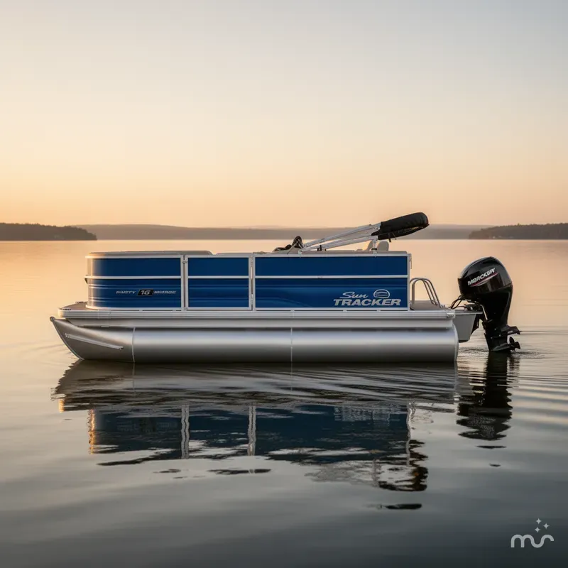 Slide: The Image of Sun Tracker Party Barge 16 DLX 2026 - 2