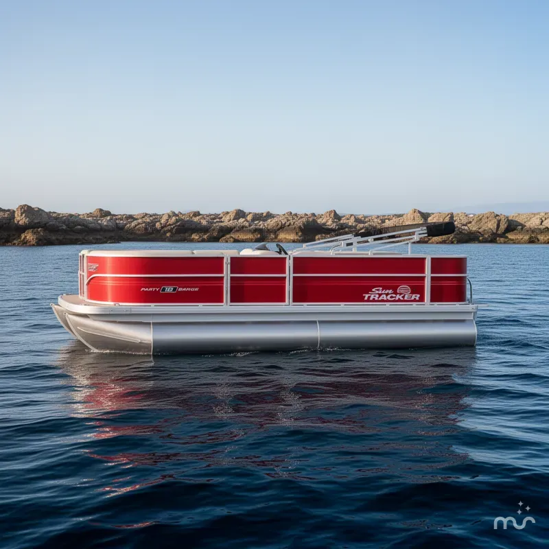 Slide: The Image of Sun Tracker Party Barge 18 DLX 2026 - 2