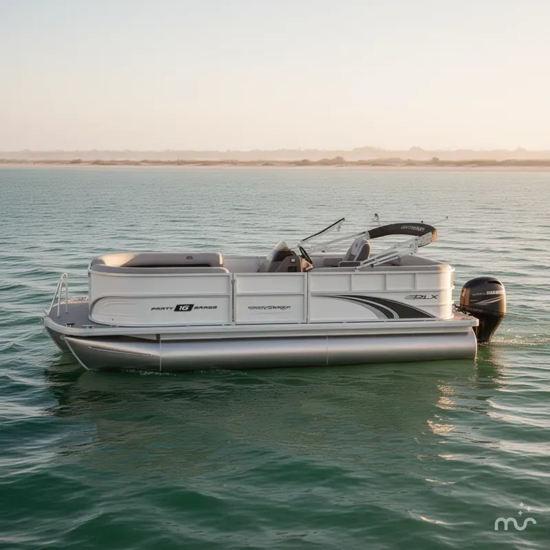 Slide: The Image of Sun Tracker Party Barge 16 DLX 2026 - 1