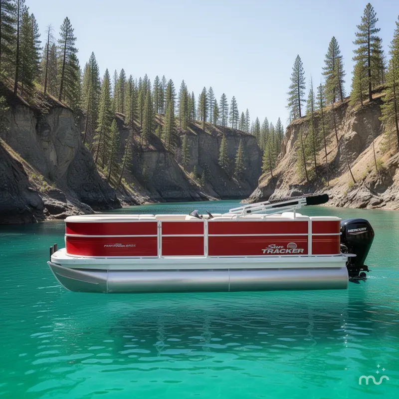 Slide: The Image of Sun Tracker Party Barge 18 DLX 2026 - 2