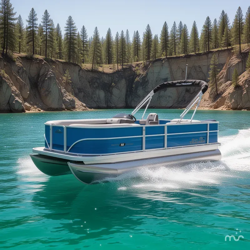 Slide: The Image of Sun Tracker Party Barge 18 DLX 2026 - 4