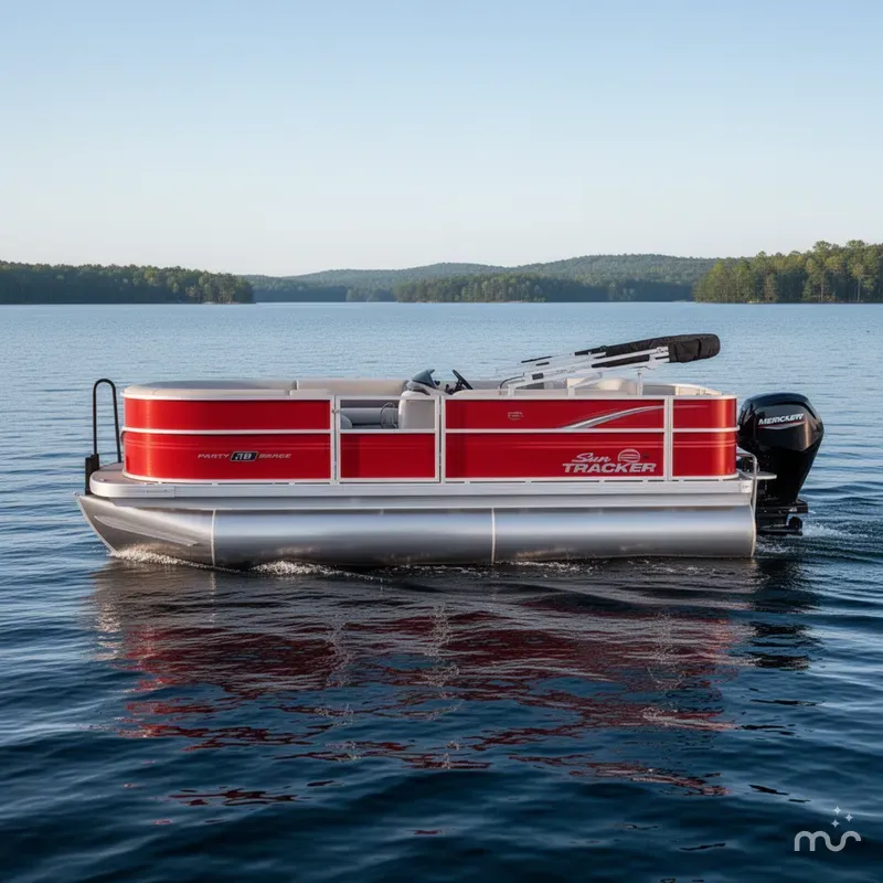 Slide: The Image of Sun Tracker Party Barge 18 DLX 2026 - 2