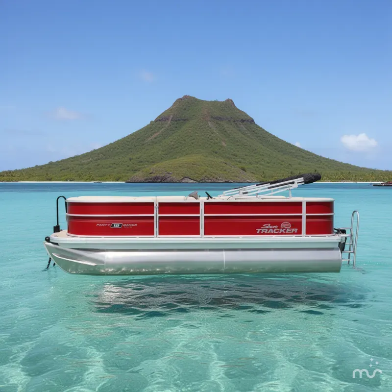 Slide: The Image of Sun Tracker Party Barge 18 DLX 2026 - 2