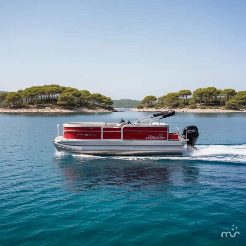 Slide: The Image of Sun Tracker Party Barge 16 DLX 2026 - 4