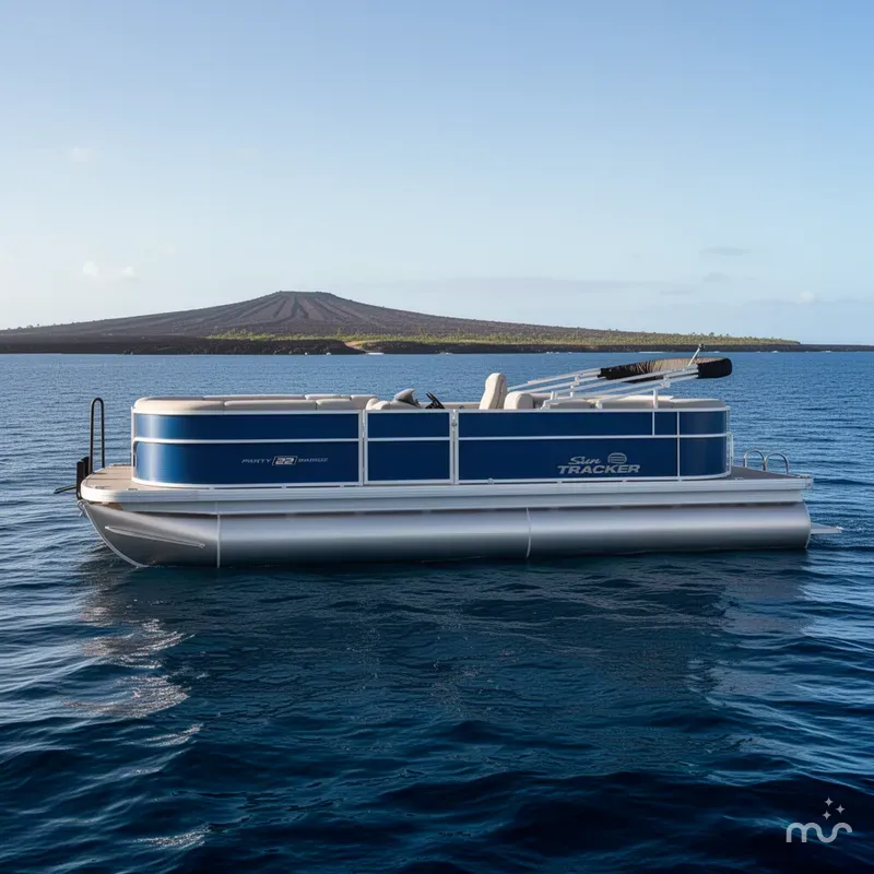 Slide: The Image of Sun Tracker Party Barge 22 DLX 2026 - 2