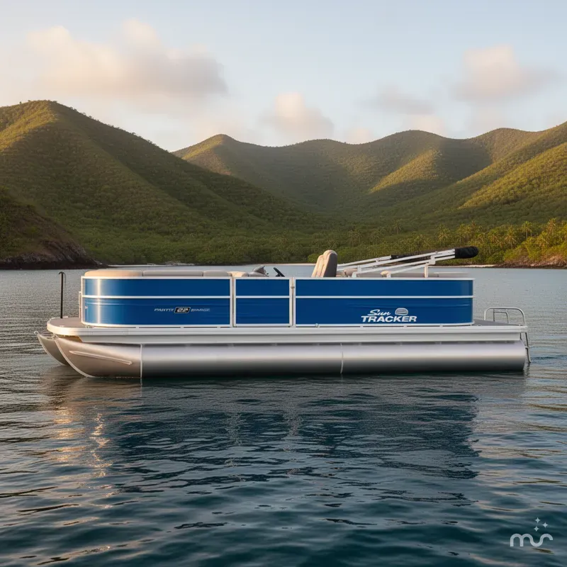 Slide: The Image of Sun Tracker Party Barge 22 DLX 2026 - 2