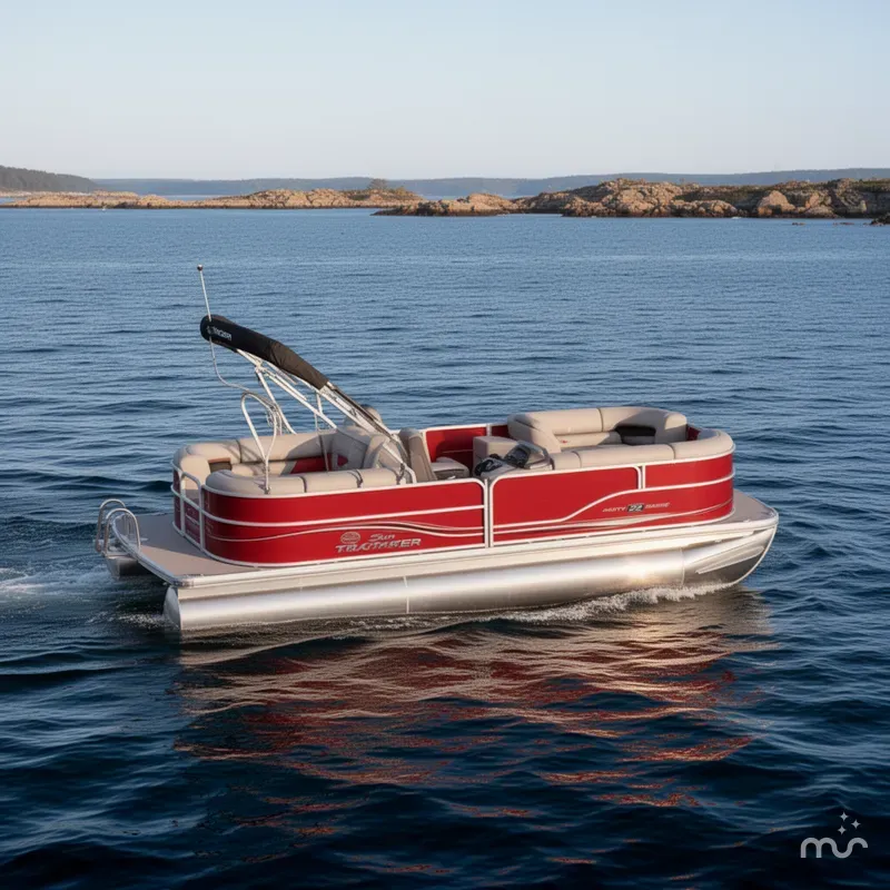 Slide: The Image of Sun Tracker Party Barge 22 DLX 2026 - 2