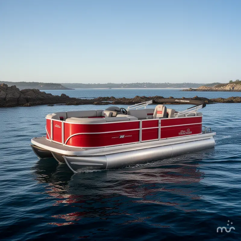 Slide: The Image of Sun Tracker Party Barge 22 DLX 2026 - 4