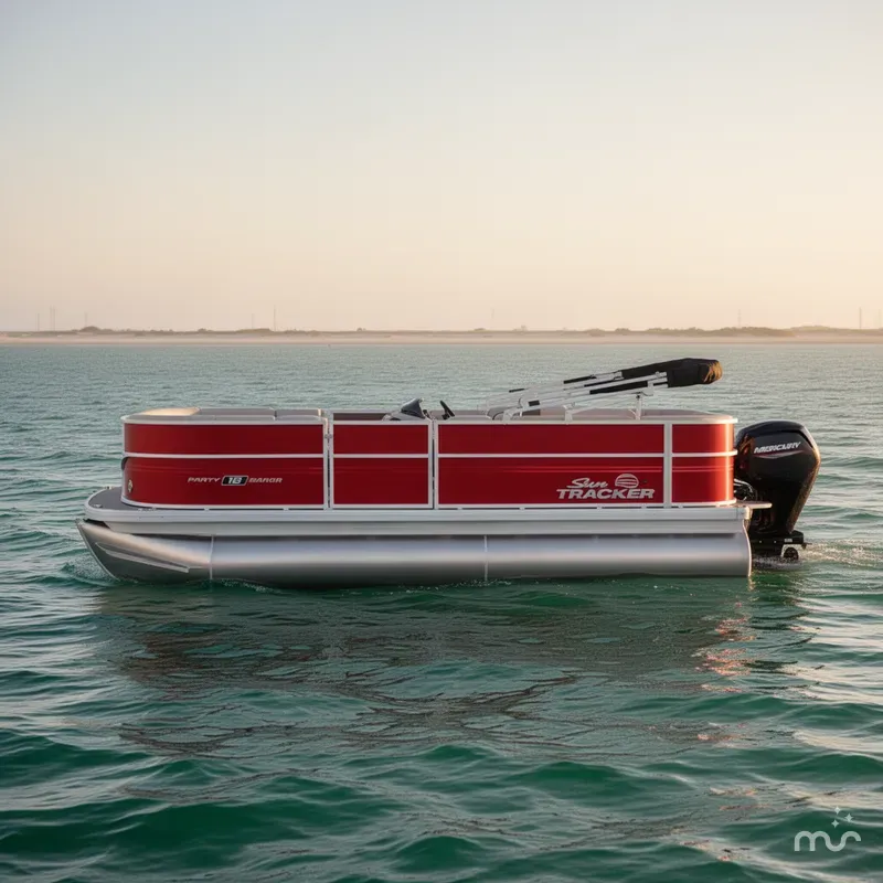 Slide: The Image of Sun Tracker Party Barge 18 DLX 2026 - 1