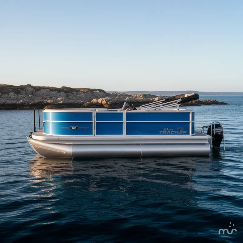Slide: The Image of Sun Tracker Party Barge 16 DLX 2026 - 2
