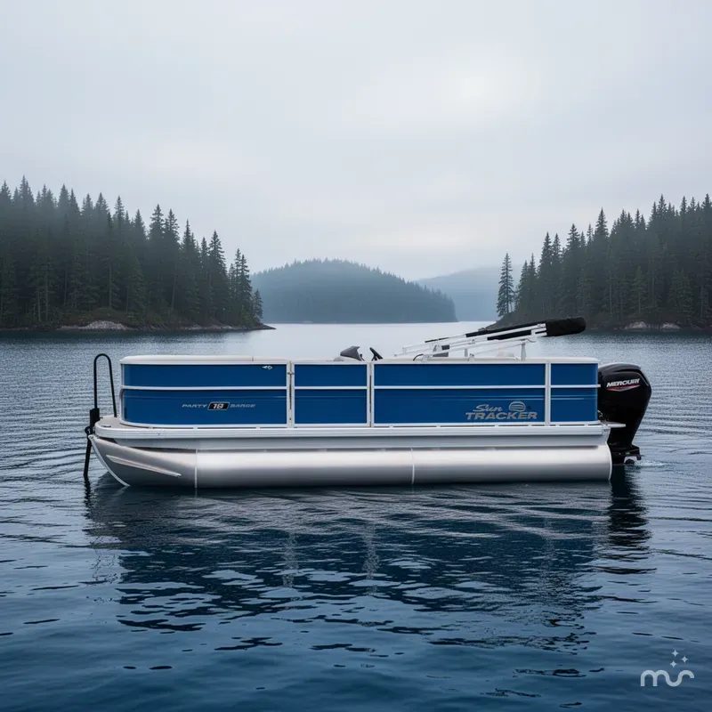 Slide: The Image of Sun Tracker Party Barge 18 DLX 2026 - 2